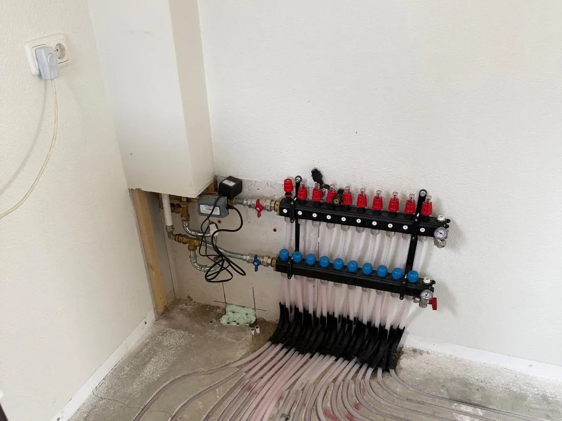 Verdeler van een vloerverwarming in een woning